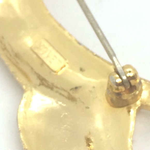 3/$30 VINTAGE MONET DOG BROOCH SPOT POLKA DOT MCM MID CENTURY MODERN GOLD TONE - Picture 16 of 17